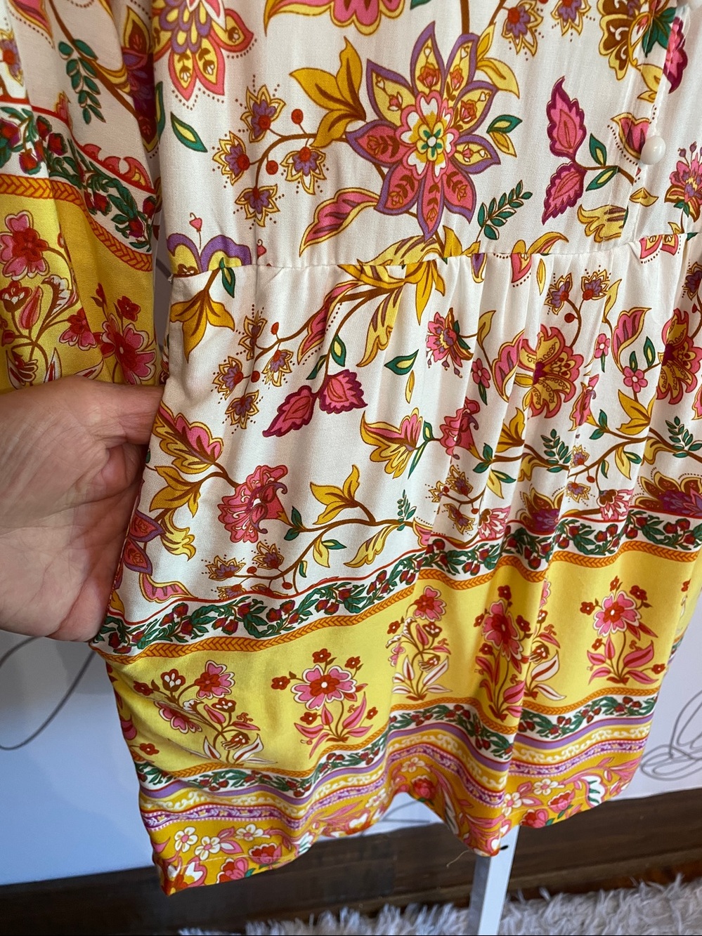 AVAILABLE- Bohemian, Festival Romper 100% Rayon size S - Picture 5 of 8